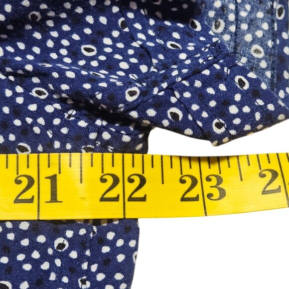 Steve’s Jeans Women’s Navy/White Top L Minimalist Chic Monochrome Patterncore - Picture 11 of 13